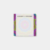 Levendig, kleurrijk Spiderweb-achtig patroon + naa Post-it® Notes (Voorkant)