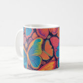 Levendig Kleurrijk Vlinderontwerp Levendig Mooi Koffiemok (Voorkant links)