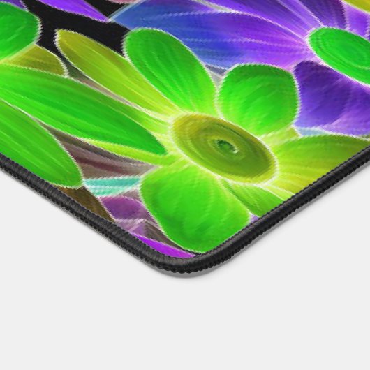 Levendig Kleurrijke Abstracte Bloemen - Desk Mat (Hoek)