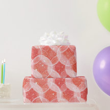 Levendig Koraal Glans Witte Glitter Patroon