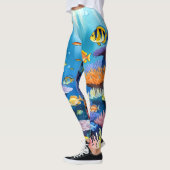 Levendig Koraalrif Aquarel Leggings (Links)