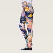 Levendig Koraalrif Aquarel Leggings (Links)