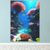 Levendig Koraalrif Dreamscape Canvas Afdruk (Insitu (Houten vloer))