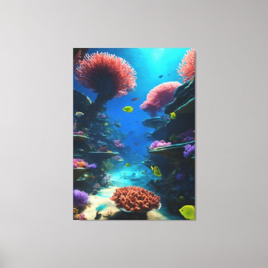 Levendig Koraalrif Dreamscape Canvas Afdruk (Voorkant)