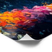 Levendig koraalrif met engelvissen perfect poster (Hoek)