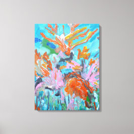 Levendig Koraalrif Onderwater Canvas Afdruk