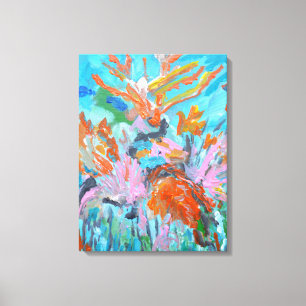 Levendig Koraalrif Onderwater Canvas Afdruk