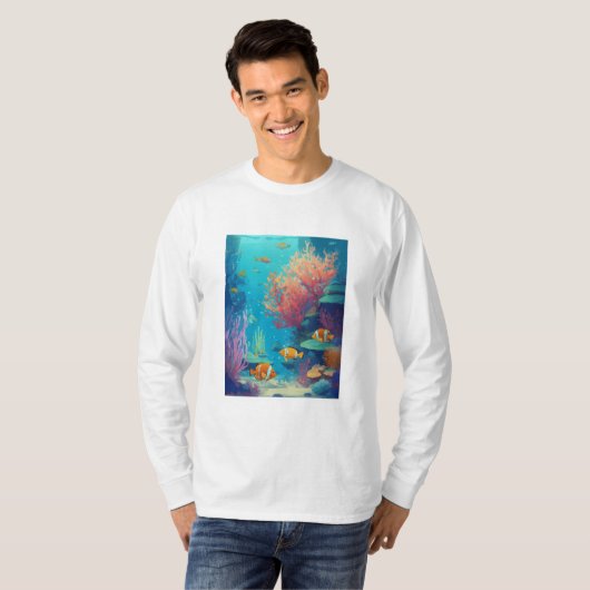 Levendig koraalrif T-shirt (Voorkant volledig)