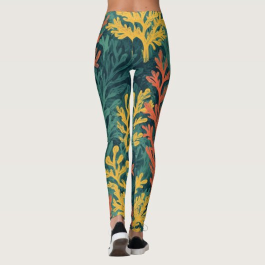 Levendig koraalwoud - Leggings (Achterkant)