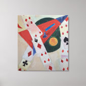 Levendig kubisme Kaarten geschilderd door Raphael  Canvas Afdruk (Voorkant)