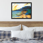 Levendig Kustlandschap Canvas Afdruk (Insitu (Slaapkamer))