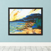 Levendig Kustlandschap Canvas Afdruk (Insitu (Houten vloer))