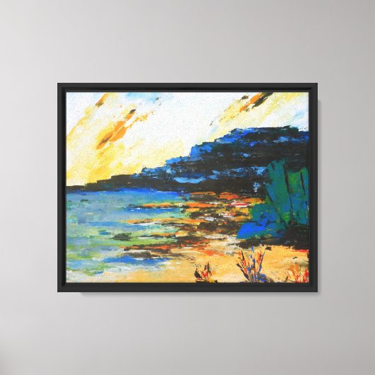 Levendig Kustlandschap Canvas Afdruk (Voorkant)