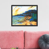 Levendig Kustlandschap Canvas Afdruk (Insitu (Woonkamer))