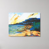Levendig kustlandschap canvas afdruk (Voorkant)