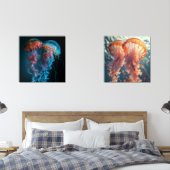 Levendig kwallenpaar muurkunst sets (Slaapkamer)