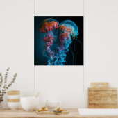 Levendig kwallenpaar poster (Keuken)