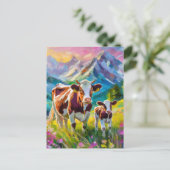 Levendig landelijk landschap met Koeien Briefkaart (Staand voorkant)