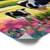 Levendig landelijk landschap met Koeien Poster (Hoek)