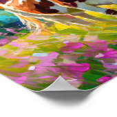 Levendig landelijk landschap met Koeien Poster (Hoek)