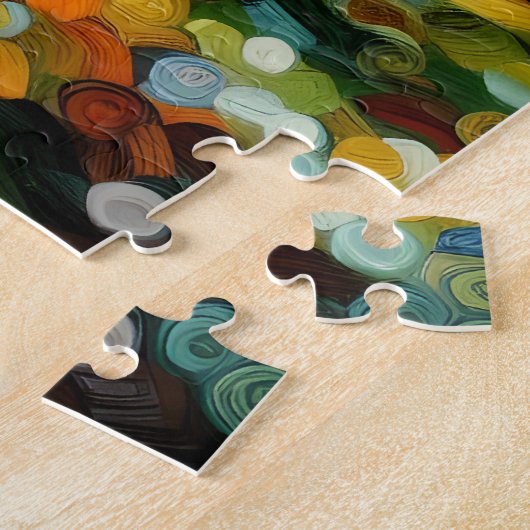 levendig landschap legpuzzel (Zijkant)