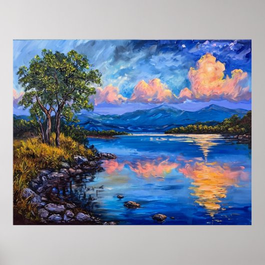 Levendig landschap scene poster (Voorkant)