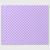 Levendig lavender en suf wit liefhebbend hart cadeaupapier (Vlak)