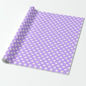 Levendig lavender en suf wit liefhebbend hart cadeaupapier (Uitgerold)