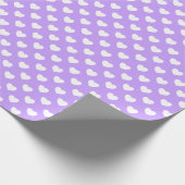 Levendig lavender en suf wit liefhebbend hart cadeaupapier (Hoek)
