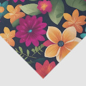 Levendig lente bloemenpatroon tissuepapier (Detail)