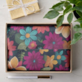 Levendig lente bloemenpatroon tissuepapier (Geschenk)