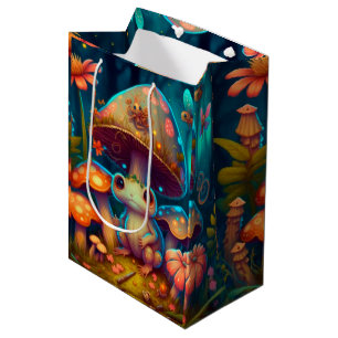 Levendig leuke elves spelen onder paddenstoelen ca medium cadeauzakje