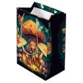 Levendig leuke elves spelen onder paddenstoelen ca medium cadeauzakje (Achterkant Gekanteld)