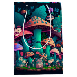 Levendig leuke elves spelen onder paddenstoelen ca medium cadeauzakje