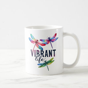 Levendig Leven - Artistieke Dragonfly Koffiemok