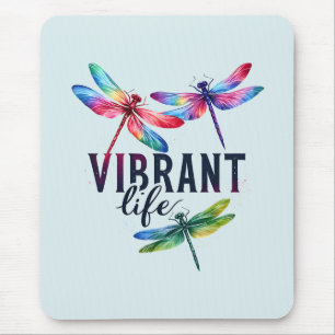 Levendig Leven - Artistieke Dragonfly Muismat