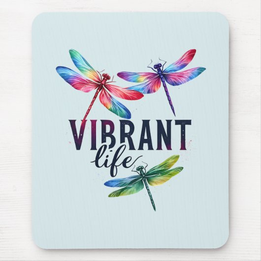 Levendig Leven - Artistieke Dragonfly Muismat (Voorkant)