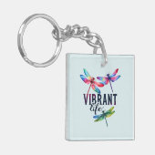 Levendig Leven - Artistieke Dragonfly Sleutelhanger (Voorkant Links)