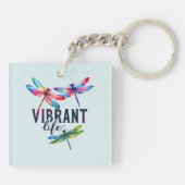 Levendig Leven - Artistieke Dragonfly Sleutelhanger (Achterkant)