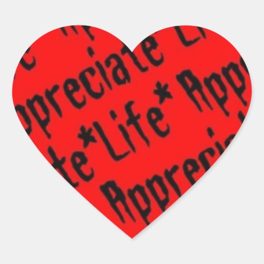 Levendig leven hart sticker (Voorkant)
