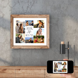 Levendig leven met jou 7 Foto Collage | wit Poster