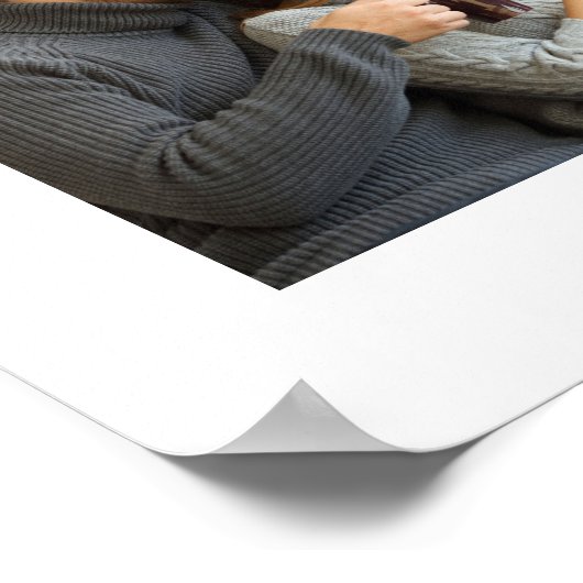 Levendig leven met jou 7 Foto Collage | wit Poster (Hoek)