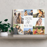 Levendig leven met jou 7 Fotocollage - Wit Canvas Afdruk<br><div class="desc">Elegant verpakt canvas dat u met 7 van uw favoriete foto's kunt personaliseren. De sjabloon is opstelling klaar voor u om uw foto's toe te voegen, die met de klok mee van de bovenkant links werken. De handgeschreven tekst leest "liefhebbend leven met u"in elegant manuscript en skinny doopvonttypografie. Dit ontwerp...</div>