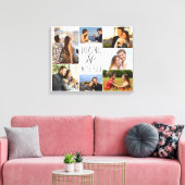 Levendig leven met jou 7 Fotocollage - Wit Canvas Afdruk (Insitu (Woonkamer))
