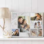 Levendig leven met You Gray Marble 5 Photo Collage Imitatie Canvas Print<br><div class="desc">Stijlvol faux Canvas dat u met 5 van uw favoriete foto's kunt personaliseren. De sjabloon is opstelling klaar voor u om uw foto's toe te voegen, die van links naar rechts werken. Uw foto's worden geplaatst tegen een moderne waterverf marmer in grijs en wit, met een elegant geometrisch ontwerp in...</div>