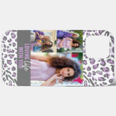 Levendig leven met You Leopard Print 3 Foto Lila Case-Mate iPhone Case (Achterkant (horizontaal))