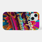 "Levendig leven ontsnapt" iPhone 15 Case (Achterkant horizontaal)