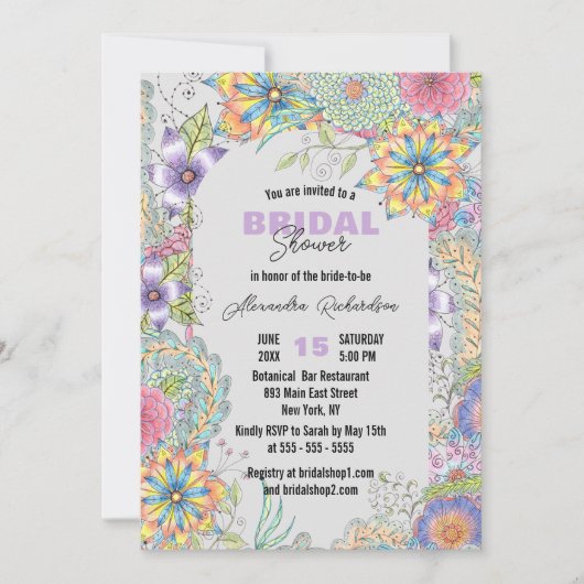 Levendig Lijst van Spring Blossoms Vrijgezellenfee Kaart (Voorkant)