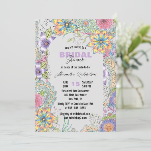 Levendig Lijst van Spring Blossoms Vrijgezellenfee Kaart (Staand voorkant)