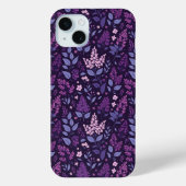 Levendig Lila bloemmotief Case-Mate iPhone Case (Achterkant)